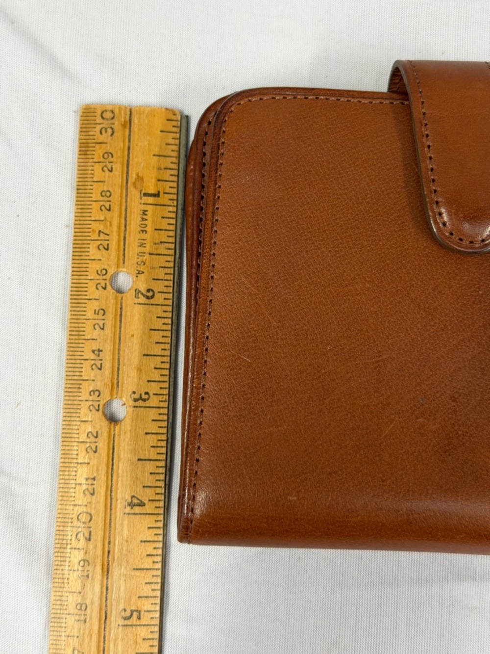 Vintage Coach Framed Leather Wallet BiFold w Kiss Lock Coin holder - Picture 9 of 9